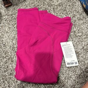 lululemon athletica invigorate hr crop hot pink nwt